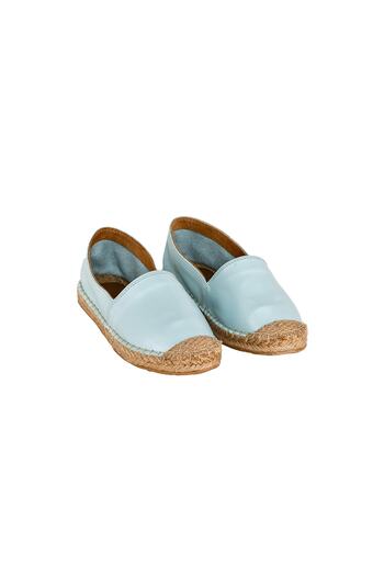 Moosefield Women's Turquoise Genuine Leather Handmade Espadrille