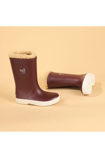 IGOR Claret Red Nautico Waterproof Children's Rain Snow Boots - W10207