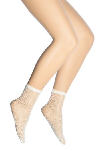 Dore Women's Ecru Mesh Socks