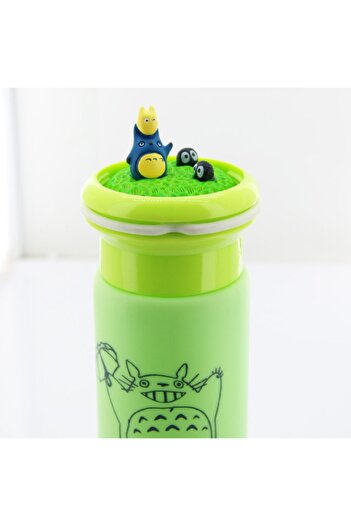 Coverzone 300 Ml Plastic Lid Flask with Globe Hanger Green