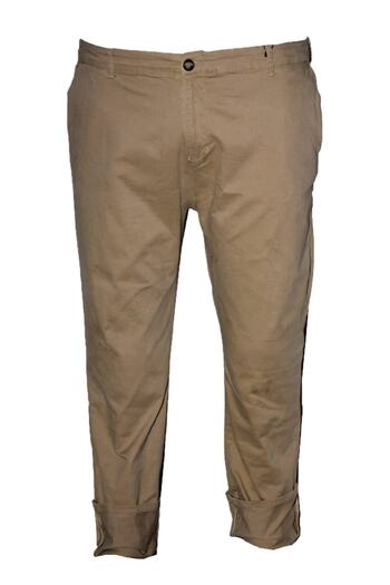 Thomas Breitling Men's Beige Plus Size Winter Gabardine Trousers