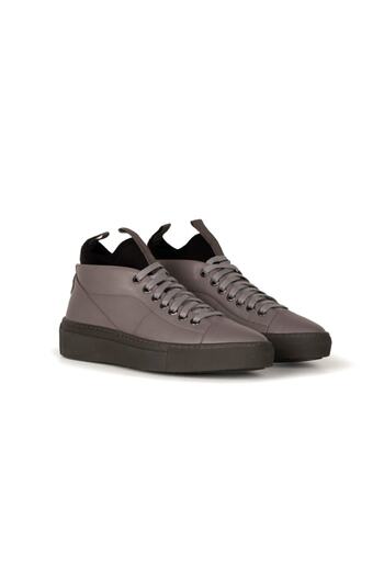 PİRCİ Barbara Kadın Deri Sneaker Yarım Bot Gri