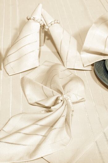 BİRHOME Luxury Colber Tablecloth Set for 12 People Colber (cappuccino)