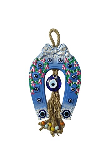 bimbambom Horseshoe Door Ornament, Evil Eye Beaded Wall Ornament, Garden Ornament, Pendulum