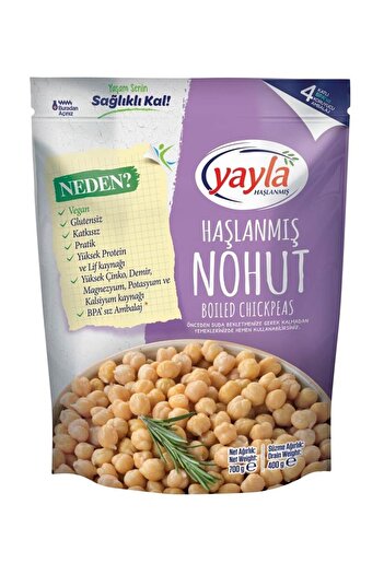 Yayla Haşlanmış Nohut 700 gr