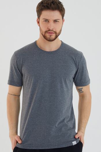 AMAZING CRASH Antrasit Basic Чоловіча велосипедна сорочка Slim Fit з короткими рукавами