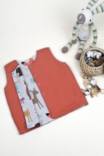 la mure baby 100% Organic Muslin Baby & Kids Vest Two-Way