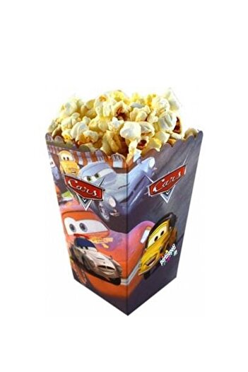 Parti dolabı Cars Lightning Mcqueen Popcorn Corn Box 8 Pieces
