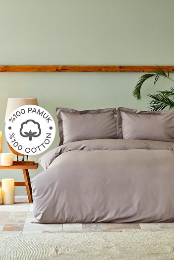 Karaca Home Back To Basic Mink 100% βαμβακερό μονό σετ κρεβατιού