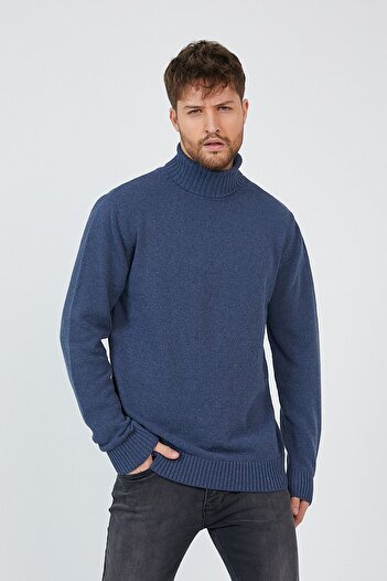 Matte Helsinki Men's Turtleneck Ingido Plain Knitwear Sweater