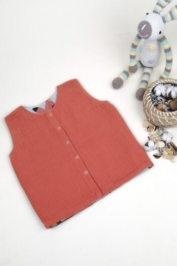 la mure baby 100% Organic Muslin Baby & Kids Vest Two-Way