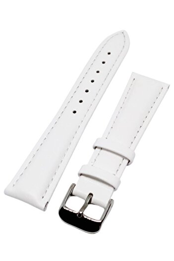 onlinekordon 20/16mm White Leather Watch Band Compatible with Lacoste