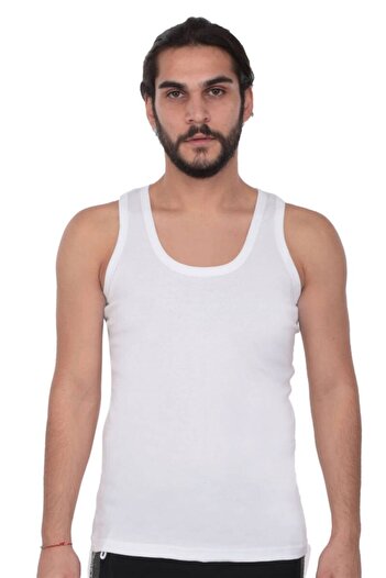 Tutku Men's Rib Athlete 102 - White Pack of 3