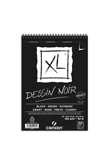 Canson Xl Noir Black Sketchbook 150 GrA5 20 Yp