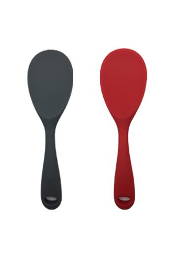 Multiamo Heat Resistant Silicone 22 cm Spoon Set of 2 Grey-red