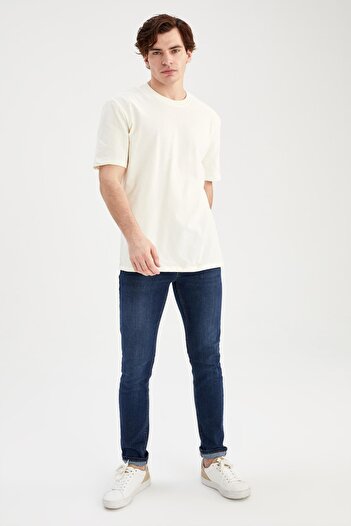 DeFacto Μπλουζάκι Comfort Fit Crew λαιμόκοψη κοντό μανίκι 100% βαμβακερό