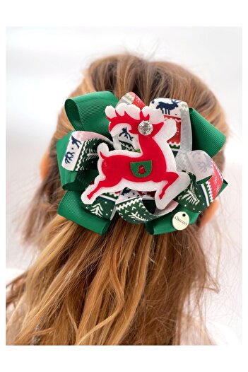 QUEEN AKSESUAR Special Design Luxury Layered Deer Large Layered Bow Buckle Adult Children's Buckle with Metal Clip