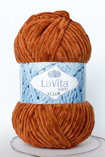 LaVita Yarn Velur Baby Velvet Amigurumi Hand Knit - Floss Taka Yarn (4135-Copper)
