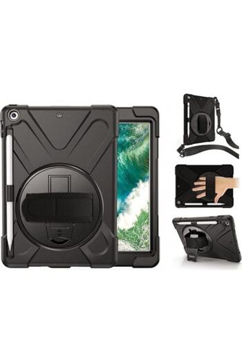 TEKNETSTORE iPad 8th and 9th Generation 10.2 Inch 2020 / 2021 Tablet Case with Pen Holder Hanging Tank Silicone High Protection