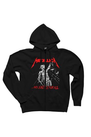 Z zepplin Φούτερ με κουκούλα με φερμουάρ Metallica And Justice For All