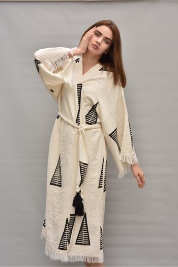 Su Koleksiyon Pyramid Caftan - Natural