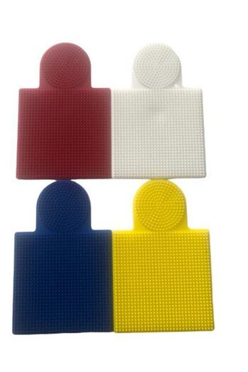 Hdg 4 Pieces Iron-On Bead Mold Plastic Bead Stringing Apparatus Tweezers 4 Pieces