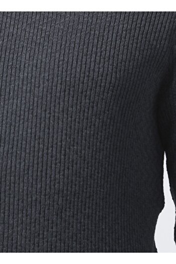 Fabrika Benjamin-f Crew Neck Basic Jacquard Anthracite Melange Men's Sweater