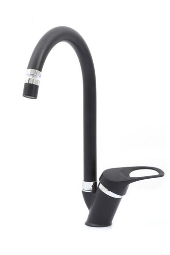 KUSTAR Olinda Black Kitchen Sink Faucet with 360° Movable Aerator