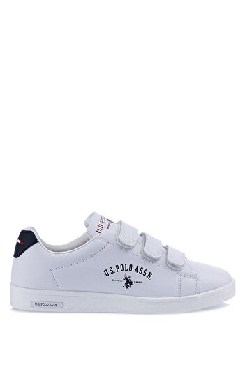 U.S. Polo Assn. Singer White Unisex Striped Sneaker Sports Shoes