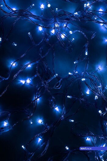ACK 10 Metre Led Süsleme Işığı, Yılbaşı Ağaç Süsü 100 Ledli Eklenebilir Mavi Led Işık
