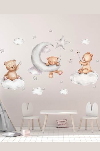 Piksel Grafik Care Bears Playing with Stars Wall Sticker Set