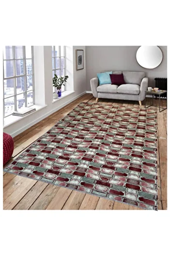 ÖZGÜN Red Savan 12m2 Brick Carpet Cover