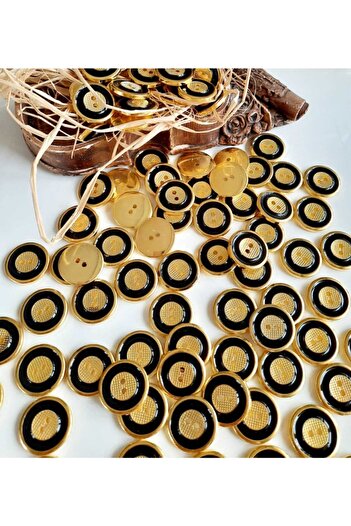 canan dizayn Metalized Button 2 Holes 21.5 Mm Pack of 15