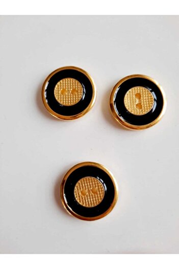 canan dizayn Metalized Button 2 Holes 21.5 Mm Pack of 15