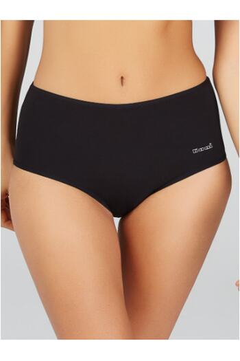 Kom Women's Cotton High Waist Panties White Maxi 2 Pack
