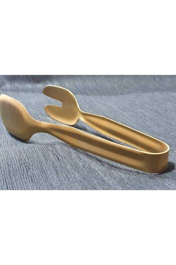 Yiğit 24K Full Matte Gold Plated 1 Piece Salad Tongs