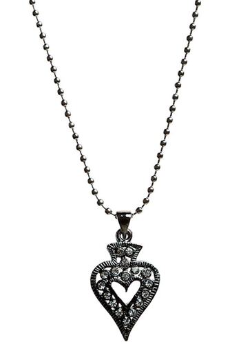 Rouge Women's Zircon Stone Ace of Spades Necklace