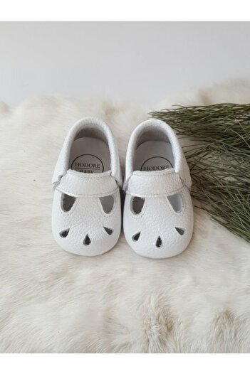 Hodore Wizy Genuine Leather White Loafers
