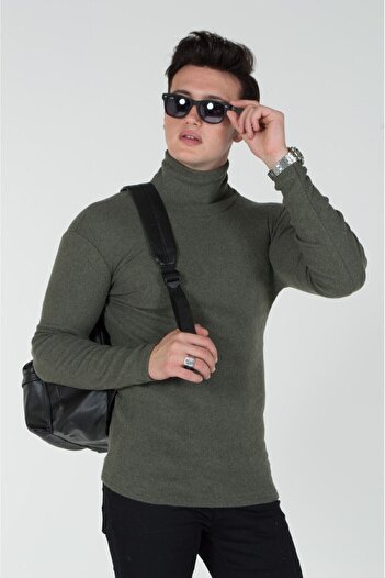 EMKA GİYİM Men's Turtleneck Knitwear Sweater