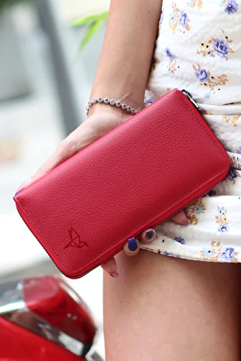 Garbalia Arthur Genuine Leather Red Women's Wallet