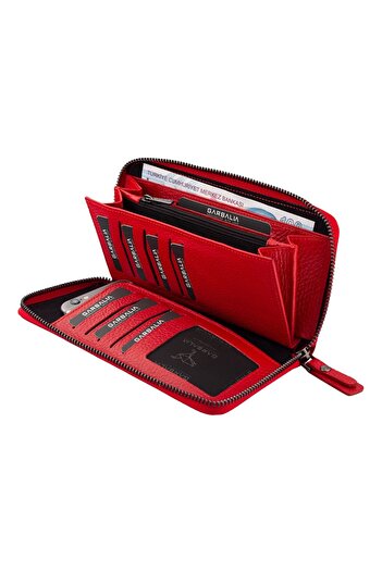 Garbalia Arthur Genuine Leather Red Women's Wallet