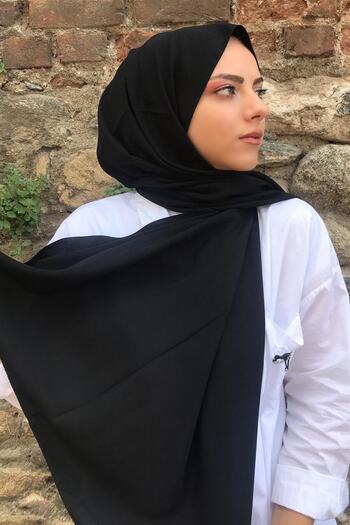 Stella Medina Silk Shawl Black