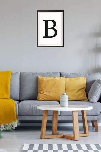 NT Handmade Frame Look Letter B Wall Decor - 26X19Cm Painting for Living Room Living Bedroom Office Entrance