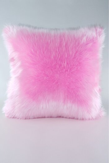 Paris Life Plush Square Throw Pillow Case - Pink