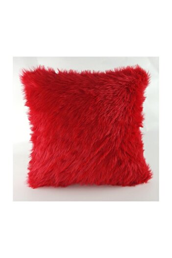 Paris Life Plush Square Throw Pillow Case - Red