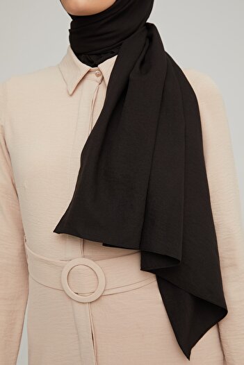 Armine Black Cotton Cazz Shawl - 75X195 Trend