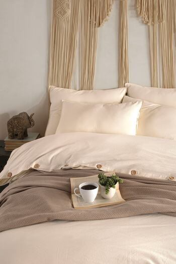 Macas Home Pure Natural 100% Cotton Washable Single Duvet Cover Set 160*220
