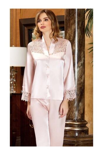 Jeremi Women's Powder Lace Dowry Set of Six Nightgowns 481
