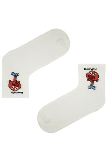 Esinti Darwin Themed Socks - White
