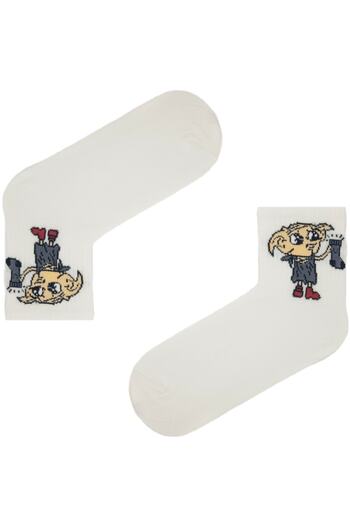 Esinti Dobby Themed Socks White